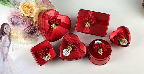 盒子中式结婚礼品婚庆糖果盒铁盒红色] 本店所有产品都有自家工厂生产